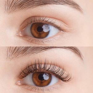 Eyelash extension with 1D Technique